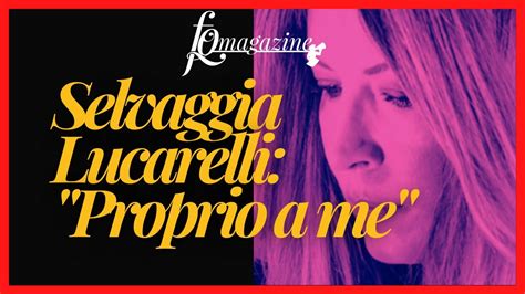 Selvaggia Lucarelli racconta il suo podcast “Proprio a me”.